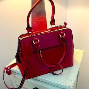 Candy Apple Red Patent Leather Shoulder Bag